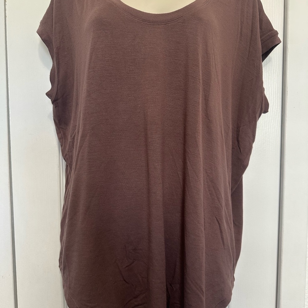 Athleta Brown Cloud status Short Sleeve Tee